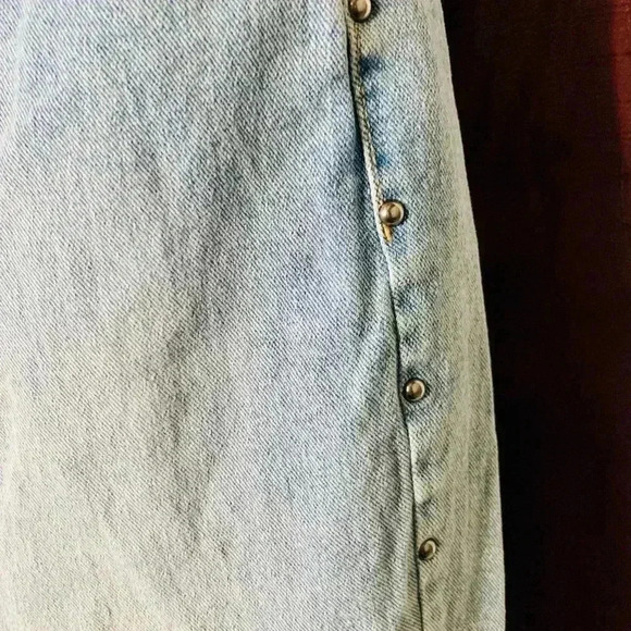 💜3/25 INC Women Jeans Hi Rise Studded Cropped Mom Blue Jeans 10/30 - Picture 4 of 5